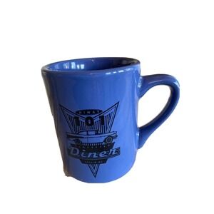 Hiway 101 Diner Sequim WA Blue Ceramic Coffee Mug Cup Retro Car Design